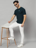 man stand with chair