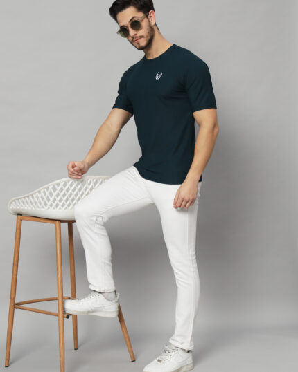 man stand with chair