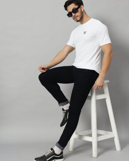 man stand with table