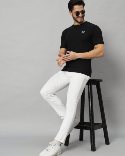 man stand with table