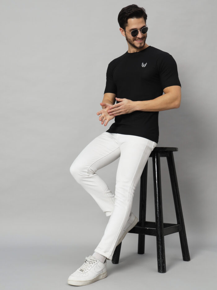 man stand with table