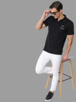 man stand with table