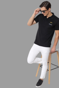 man stand with table